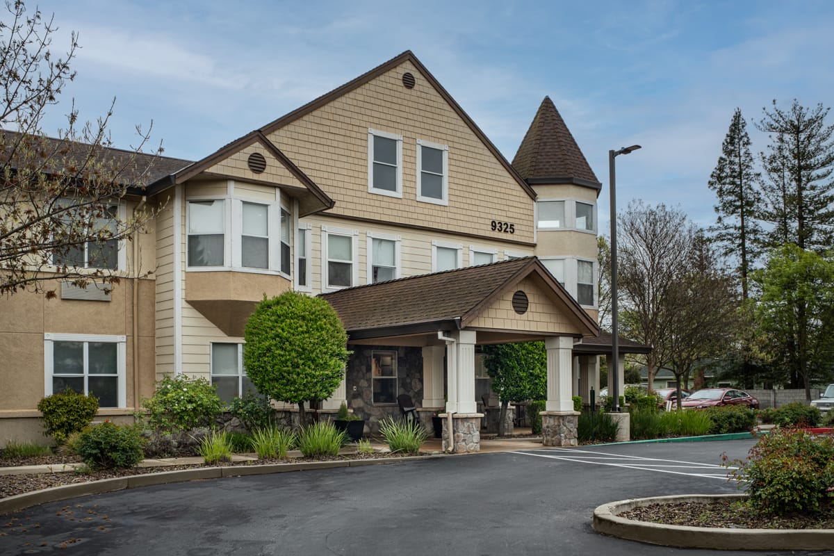 Front entrance of The Meadows on E Stockton Boulevard
